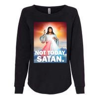 Not Today Satan Jesus Christ Christian Christianity Catholic Womens California Wash Sweatshirt