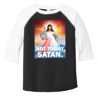 Not Today Satan Jesus Christ Christian Christianity Catholic Toddler Fine Jersey T-Shirt