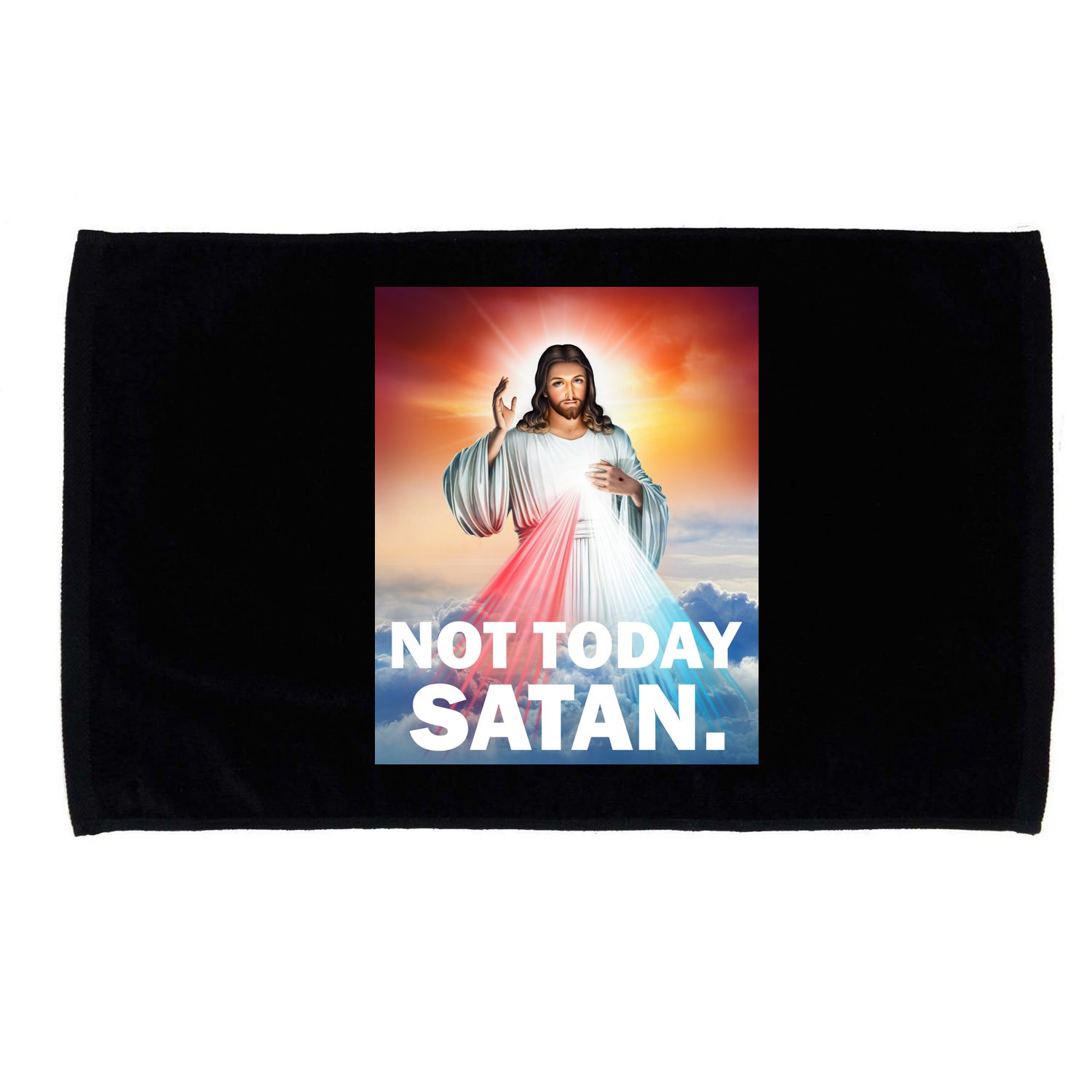 Not Today Satan Jesus Christ Christian Christianity Catholic Microfiber Hand Towel