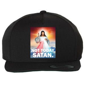 Not Today Satan Jesus Christ Christian Christianity Catholic Wool Snapback Cap