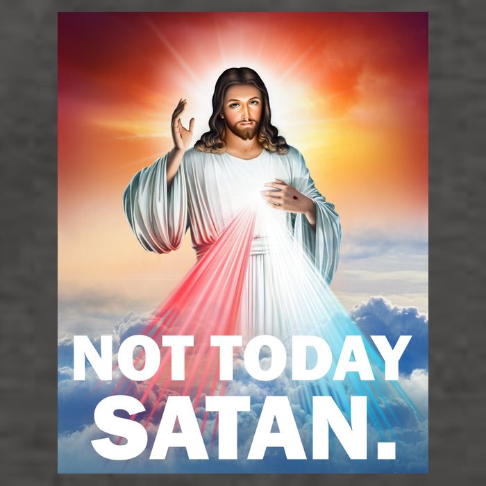 Not Today Satan Jesus Christ Christian Christianity Catholic Vector Backpack