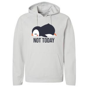 Not Today Seabird Funny Cute Performance Fleece Hoodie