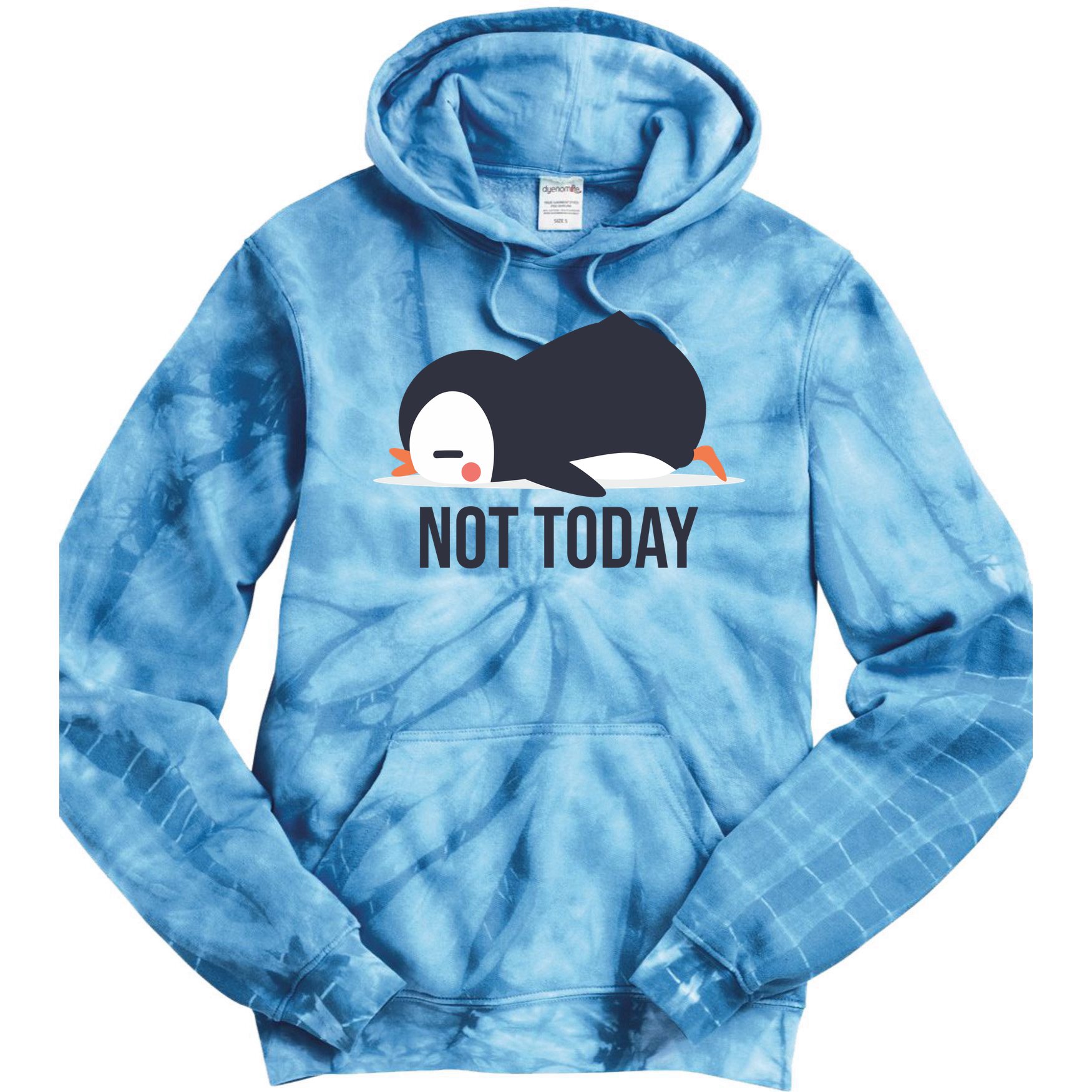Not Today Seabird Funny Cute Tie Dye Hoodie