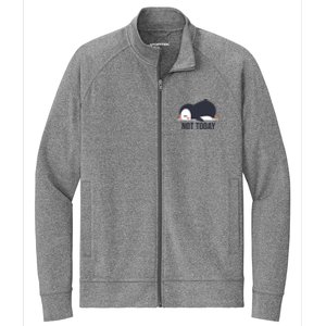 Not Today Seabird Funny Cute Stretch Full-Zip Cadet Jacket