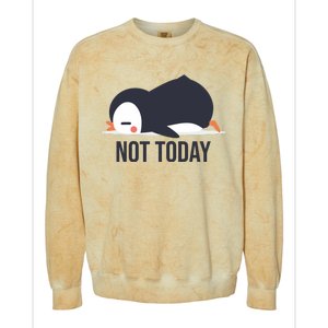 Not Today Seabird Funny Cute Colorblast Crewneck Sweatshirt