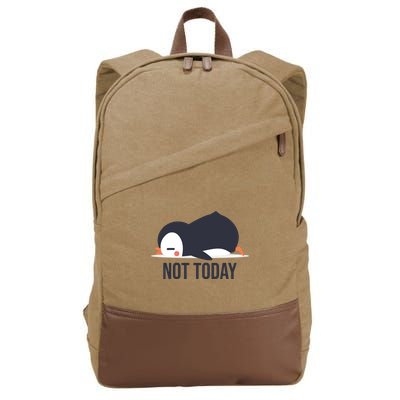 Not Today Seabird Funny Cute Cotton Canvas Backpack