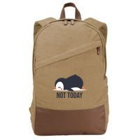 Not Today Seabird Funny Cute Cotton Canvas Backpack