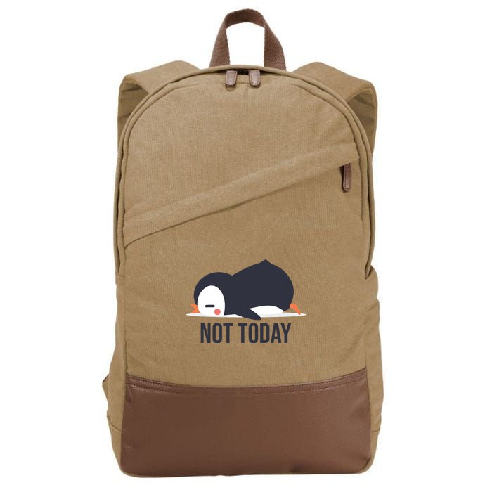 Not Today Seabird Funny Cute Cotton Canvas Backpack