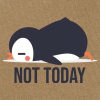 Not Today Seabird Funny Cute Cotton Canvas Backpack