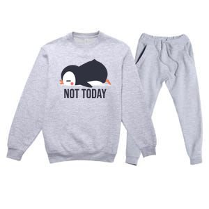 Not Today Seabird Funny Cute Premium Crewneck Sweatsuit Set