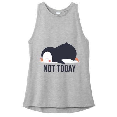 Not Today Seabird Funny Cute Ladies PosiCharge Tri-Blend Wicking Tank
