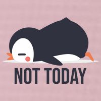 Not Today Seabird Funny Cute 25L Jumbo Tote