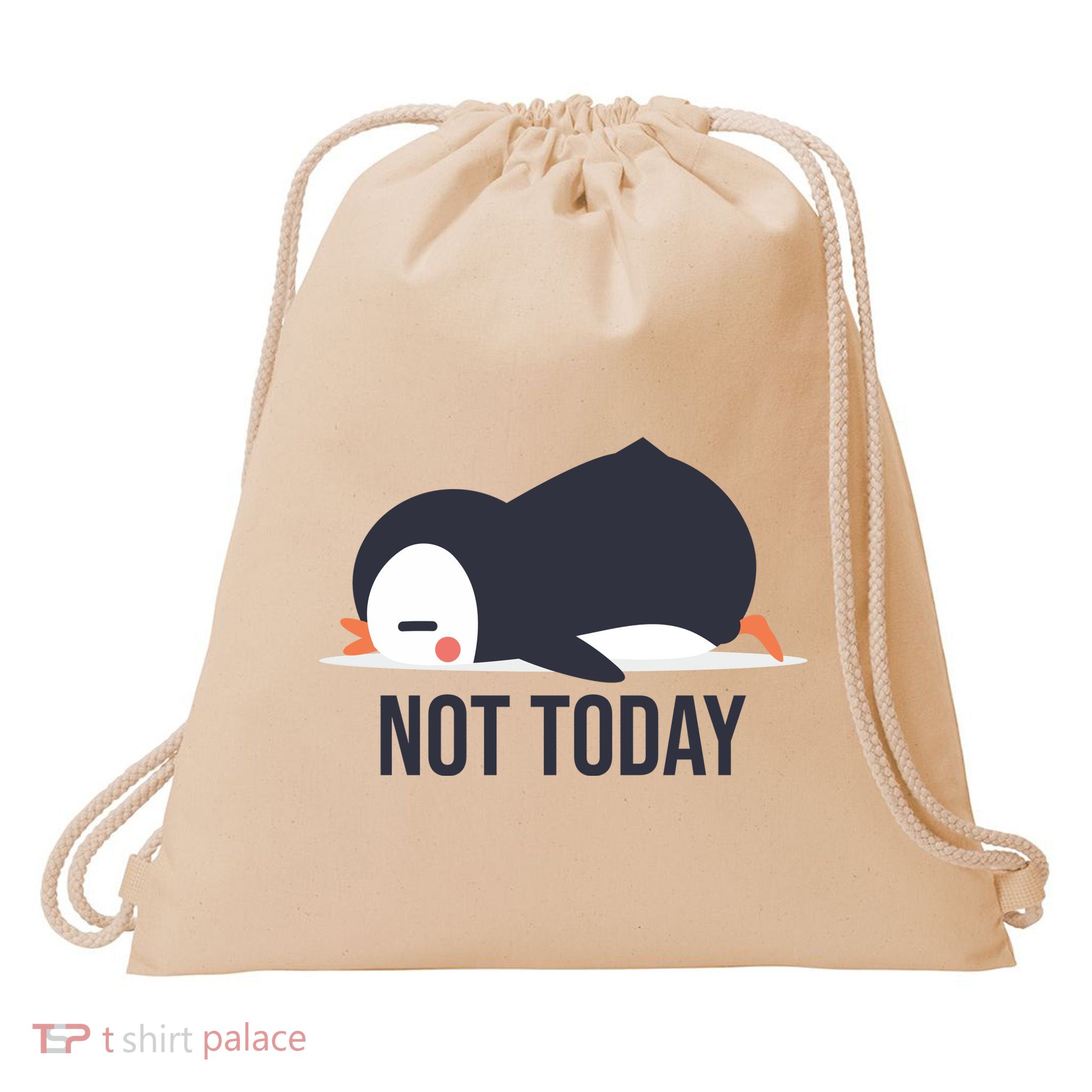 Not Today Seabird Funny Cute Drawstring Bag