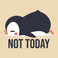 Not Today Seabird Funny Cute Bag