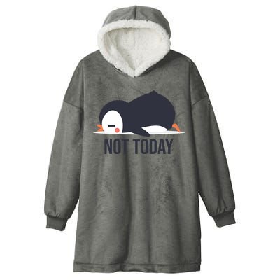 Not Today Seabird Funny Cute Hooded Wearable Blanket