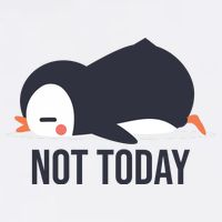 Not Today Seabird Funny Cute Garment-Dyed Sweatshirt