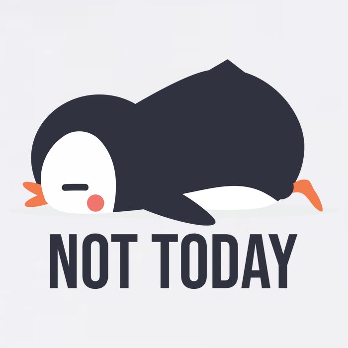 Not Today Seabird Funny Cute Garment-Dyed Sweatshirt