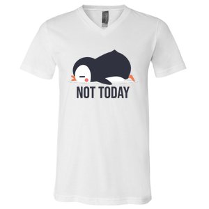 Not Today Seabird Funny Cute V-Neck T-Shirt