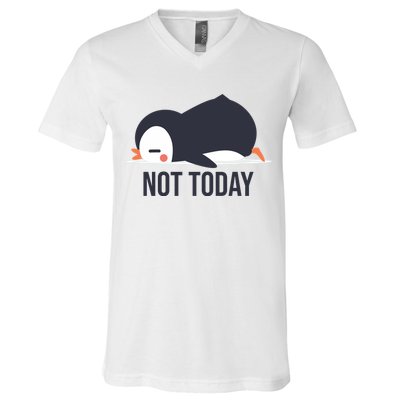 Not Today Seabird Funny Cute V-Neck T-Shirt