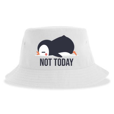 Not Today Seabird Funny Cute Sustainable Bucket Hat