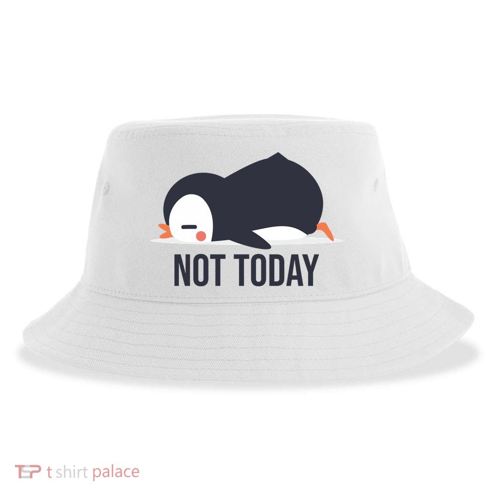 Not Today Seabird Funny Cute Sustainable Bucket Hat