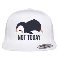 Not Today Seabird Funny Cute Flat Bill Trucker Hat