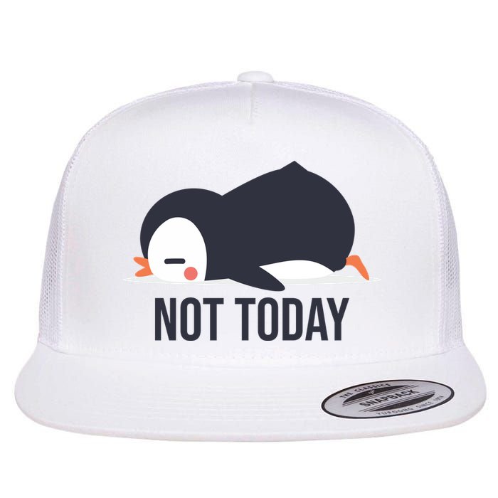Not Today Seabird Funny Cute Flat Bill Trucker Hat
