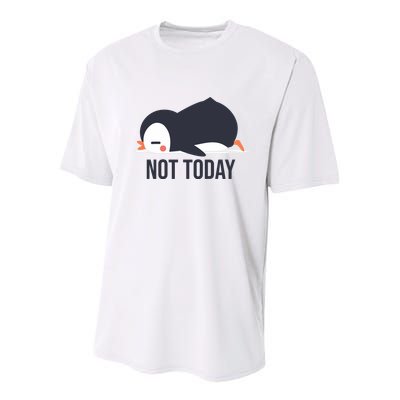 Not Today Seabird Funny Cute Youth Performance Sprint T-Shirt