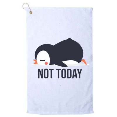 Not Today Seabird Funny Cute Golf Towel