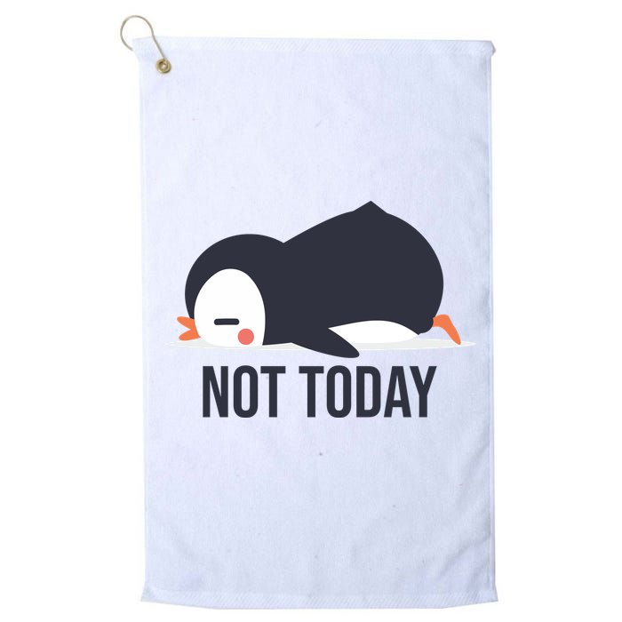Not Today Seabird Funny Cute Golf Towel