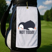 Not Today Seabird Funny Cute Golf Towel