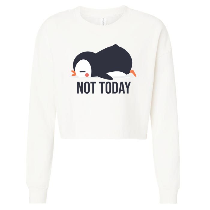 Not Today Seabird Funny Cute Cropped Pullover Crew