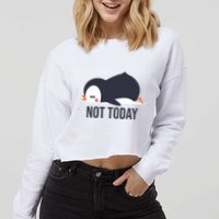 Not Today Seabird Funny Cute Cropped Pullover Crew