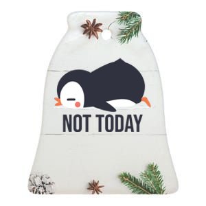 Not Today Seabird Funny Cute Ceramic Bell Ornament