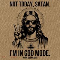 Not Today Satan I’M In God Mode Funny Jesus Meme Cotton Canvas Backpack