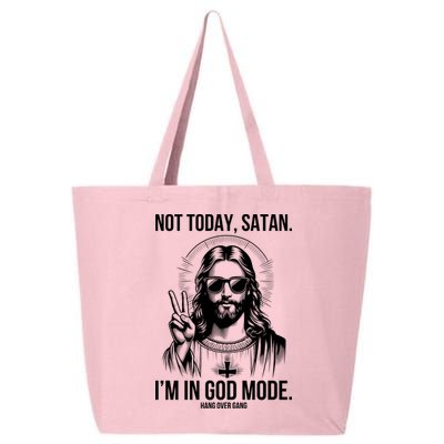 Not Today Satan I’M In God Mode Funny Jesus Meme 25L Jumbo Tote