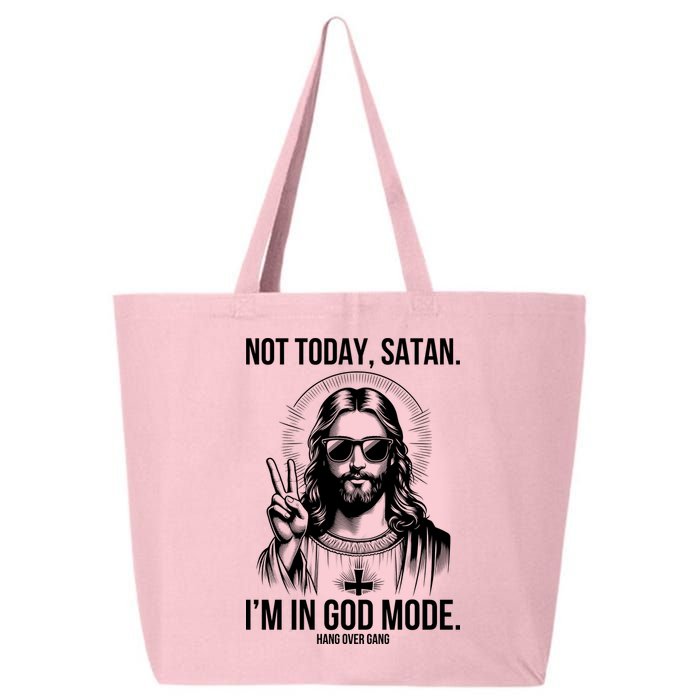 Not Today Satan I’M In God Mode Funny Jesus Meme 25L Jumbo Tote