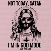 Not Today Satan I’M In God Mode Funny Jesus Meme 25L Jumbo Tote