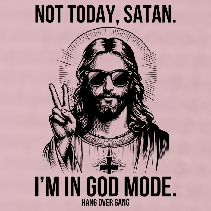 Not Today Satan I’M In God Mode Funny Jesus Meme 25L Jumbo Tote