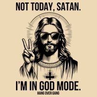 Not Today Satan I’M In God Mode Funny Jesus Meme Bag