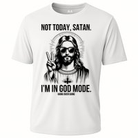 Not Today Satan I’M In God Mode Funny Jesus Meme Performance Shirt