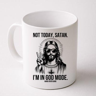 Not Today Satan I’M In God Mode Funny Jesus Meme Mug