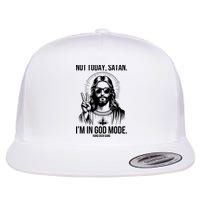 Not Today Satan I’M In God Mode Funny Jesus Meme Flatbill Hat