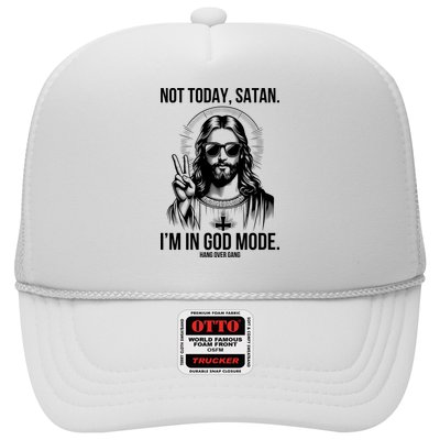 Not Today Satan I’M In God Mode Funny Jesus Meme Trucker Hat