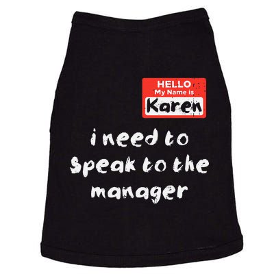 Need To Speak Manager Karen Halloween Funny Meme Women Doggie Tank