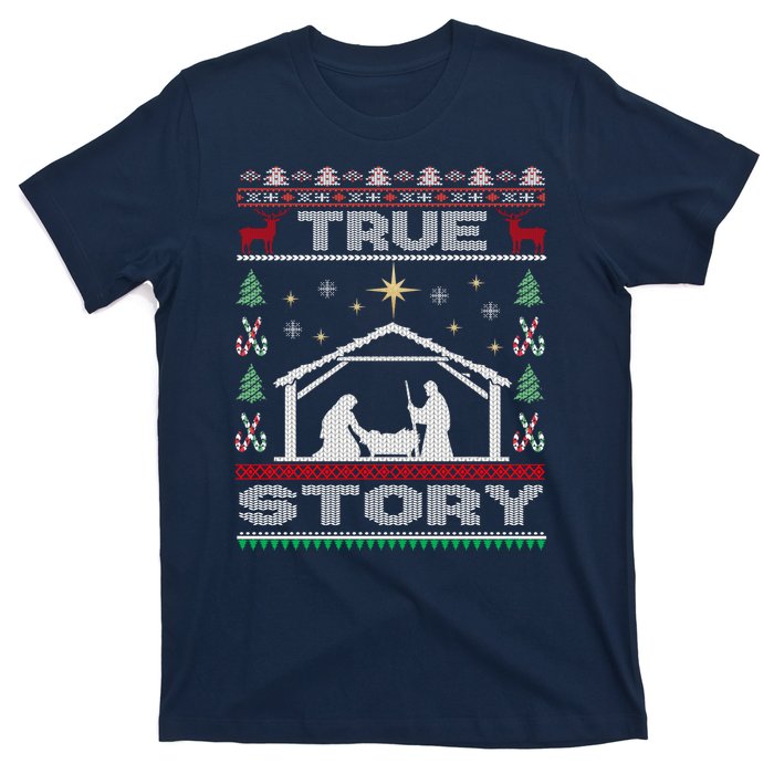 Nativity True Story Christmas T-Shirt