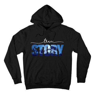 Nativity True Story Christmas Manger Jesus For Hoodie