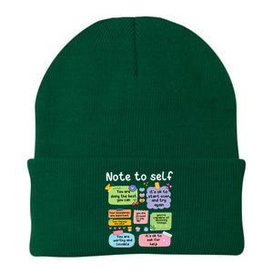 Note To Self Positive Energy Encouragement Design Print Knit Cap Winter Beanie