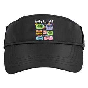 Note To Self Positive Energy Encouragement Design Print Adult Drive Performance Visor