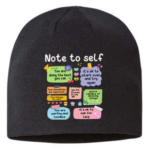 Note To Self Positive Energy Encouragement Design Print Sustainable Beanie